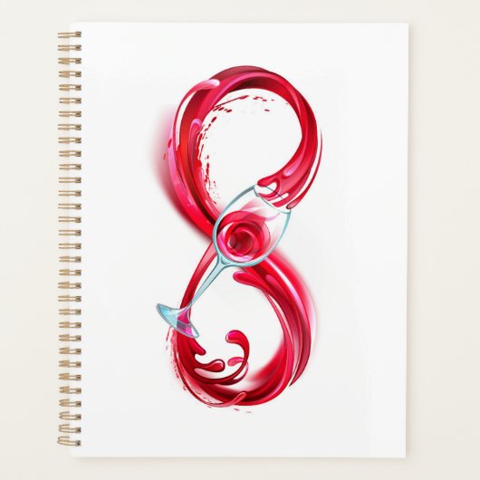 インフィニティと赤ワイン プランナー手帳 (正面)