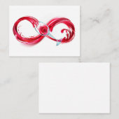 インフィニティと赤ワイン プレイスカード (正面/裏面)