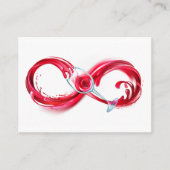 インフィニティと赤ワイン プレイスカード (正面)