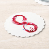 インフィニティと赤ワイン ペーパーコースター (アングル)