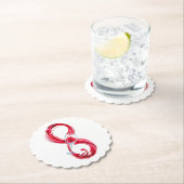 インフィニティと赤ワイン ペーパーコースター (インサイチュ)