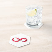 インフィニティと赤ワイン ペーパーコースター (インサイチュ)