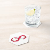 インフィニティと赤ワイン ペーパーコースター (インサイチュ)