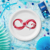 インフィニティと赤ワイン ペーパープレート (パーティー)