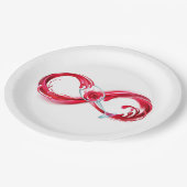 インフィニティと赤ワイン ペーパープレート (アングル)