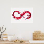 インフィニティと赤ワイン ポスター (キッチン)