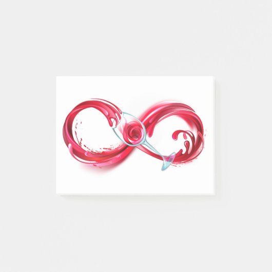 インフィニティと赤ワイン ポストイット (正面)