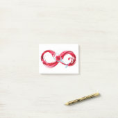 インフィニティと赤ワイン ポストイット (デスク上)