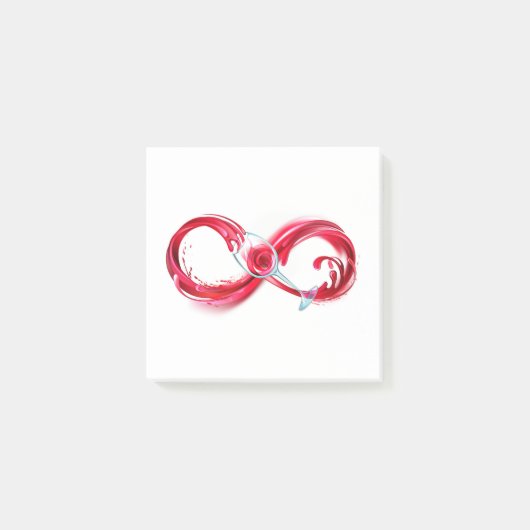 インフィニティと赤ワイン ポストイット (正面)