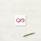 インフィニティと赤ワイン ポストイット (デスク上)