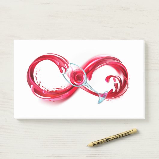 インフィニティと赤ワイン ポストイット (デスク)