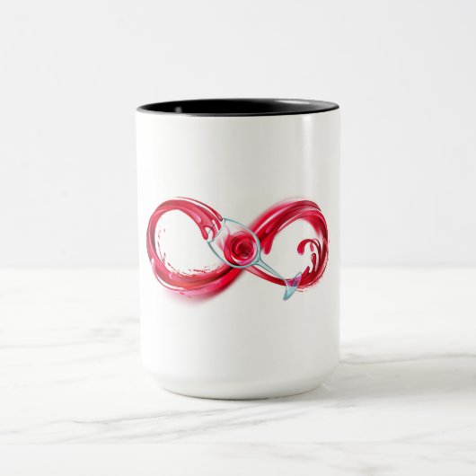 インフィニティと赤ワイン マグカップ (中央)