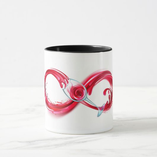 インフィニティと赤ワイン マグカップ (中央)