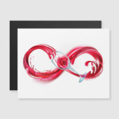 インフィニティと赤ワイン マグネット招待状 (正面/裏面)