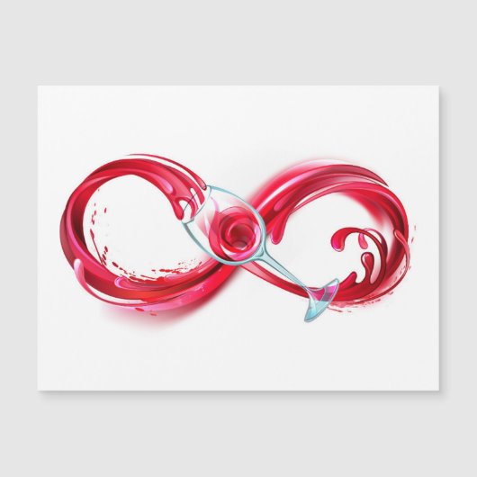 インフィニティと赤ワイン マグネット招待状 (正面)