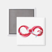 インフィニティと赤ワイン マグネット (正面/裏面)