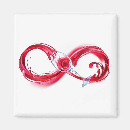 インフィニティと赤ワイン マグネット (正面)