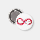 インフィニティと赤ワイン マグネット (正面/裏面)