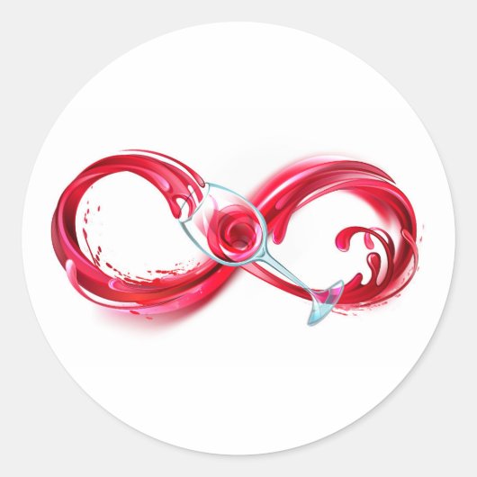 インフィニティと赤ワイン ラウンドシール (正面)