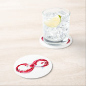 インフィニティと赤ワイン ラウンドペーパーコースター (インサイチュ)