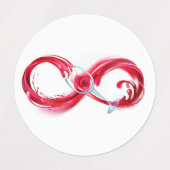 インフィニティと赤ワイン ラベル (デザイン2)