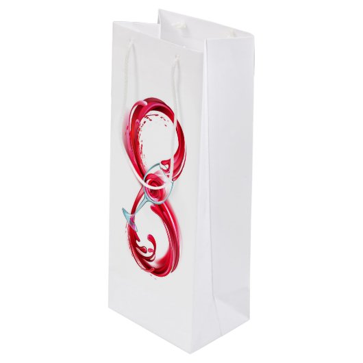 インフィニティと赤ワイン ワインギフトバッグ (正面アングル)