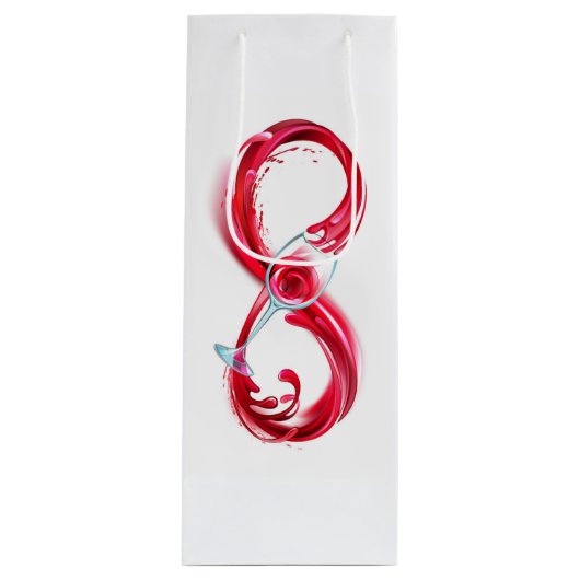 インフィニティと赤ワイン ワインギフトバッグ (正面)