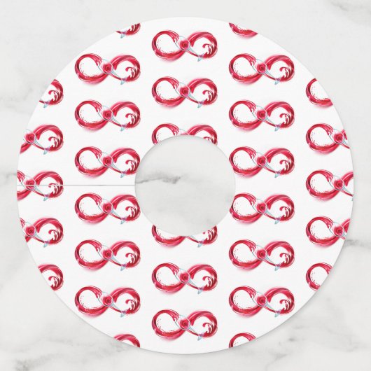 インフィニティと赤ワイン ワイングラスタグ (正面)