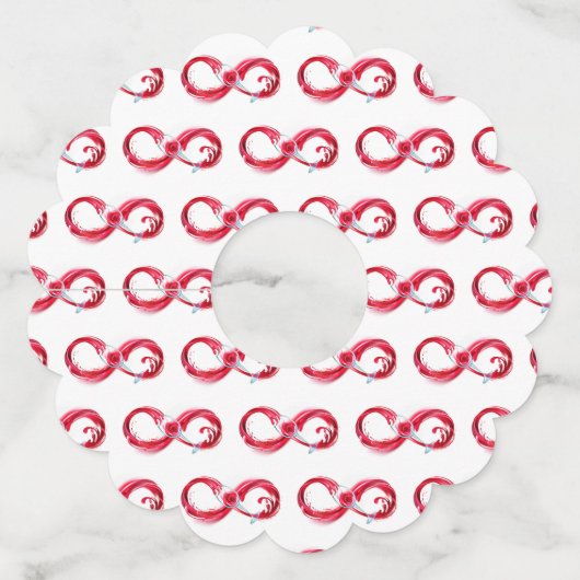 インフィニティと赤ワイン ワイングラスタグ (正面)