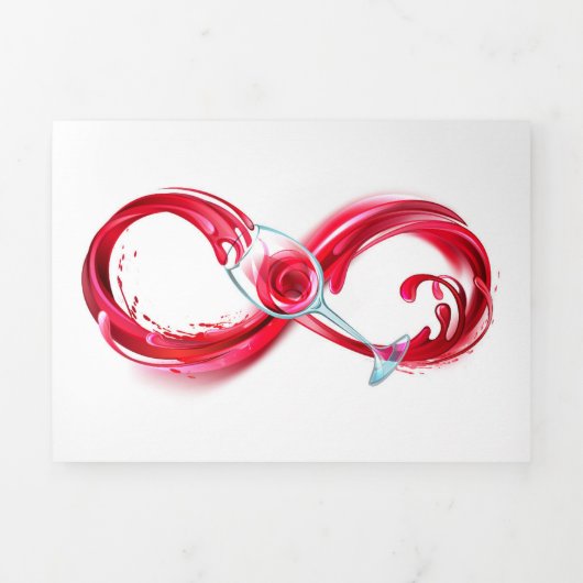 インフィニティと赤ワイン 三つ折り案内状 (カバー)