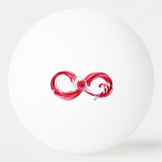 インフィニティと赤ワイン 卓球ボール (正面)