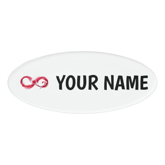 インフィニティと赤ワイン 名札 (正面)