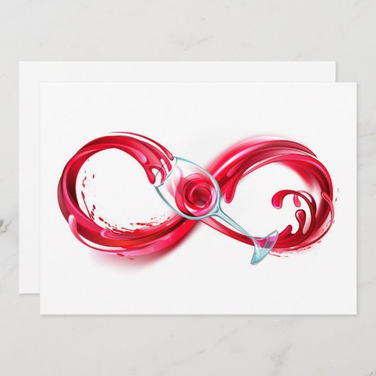 インフィニティと赤ワイン 招待状 (正面/裏面)