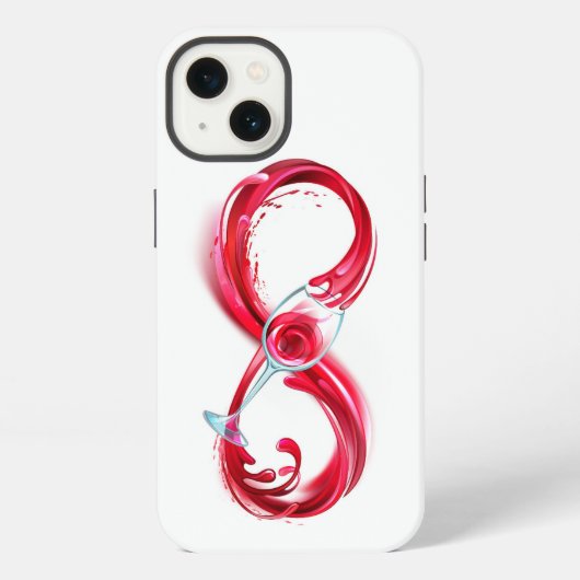 インフィニティと赤ワイン iPhoneケース (裏面)