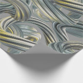 インフィニティを超えたシルバーと金ゴールド: ラッピングペーパー (角)