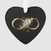 インフィニティウィズゴールデンピーコックフェザー オーナメント (裏面)