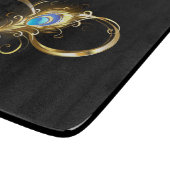 インフィニティウィズゴールデンピーコックフェザー カッティングボード (角)