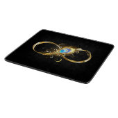 インフィニティウィズゴールデンピーコックフェザー カッティングボード (角)