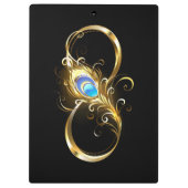 インフィニティウィズゴールデンピーコックフェザー クリップボード (裏面)