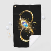 インフィニティウィズゴールデンピーコックフェザー ゴルフタオル (インサイチュ)