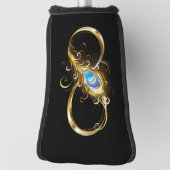 インフィニティウィズゴールデンピーコックフェザー ゴルフヘッドカバー (回転90)