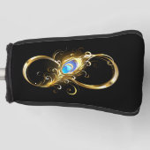 インフィニティウィズゴールデンピーコックフェザー ゴルフヘッドカバー (正面)