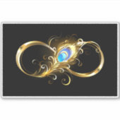 インフィニティウィズゴールデンピーコックフェザー シール (正面)