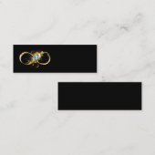 インフィニティウィズゴールデンピーコックフェザー スキニー名刺 (正面/裏面)