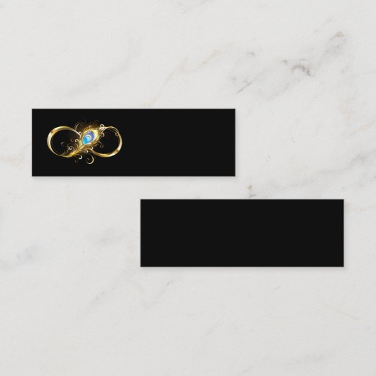 インフィニティウィズゴールデンピーコックフェザー スキニー名刺 (正面/裏面)