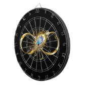 インフィニティウィズゴールデンピーコックフェザー ダーツボード (正面右)