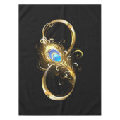 インフィニティウィズゴールデンピーコックフェザー テーブルクロス (正面)