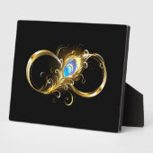 インフィニティウィズゴールデンピーコックフェザー フォトプラーク (側面)