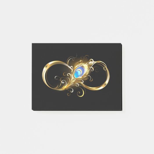 インフィニティウィズゴールデンピーコックフェザー ポストイット (正面)