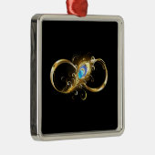 インフィニティウィズゴールデンピーコックフェザー メタルオーナメント (右)